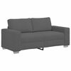 vidaXL Loveseat bank 180x77x82 cm corduroy stof donkergrijs