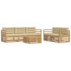 vidaXL Buiten bankenset 6 st Wit en Beige