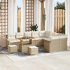 vidaXL Tuin Sofa Set met kussen 12 pcs Beige en Crème 90 x 55 x 71 cm