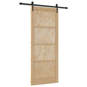vidaXL Schuifdeur ORKDAL Naturel 86 x 211 cm Massief grenenhout