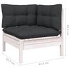 vidaXL 9-delige Loungeset met kussens massief grenenhout wit