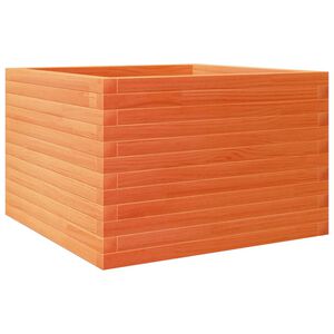 vidaXL Plantenbak 70x70x45,5 cm massief grenenhout wasbruin