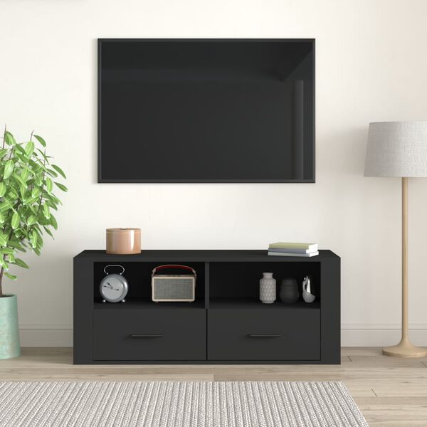 vidaXL Tv-meubel 100x35x40 cm bewerkt hout zwart