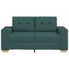 vidaXL Loveseat Sofa Donkergroen 120 cm Stof