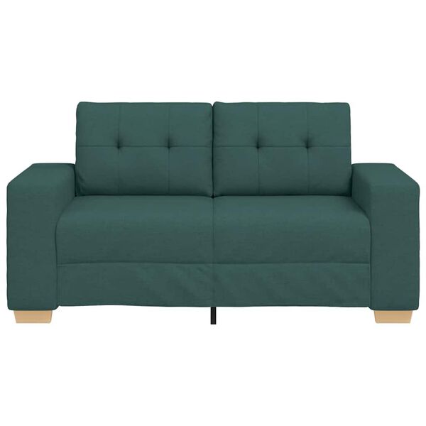 vidaXL Loveseat Sofa Donkergroen 120 cm Stof