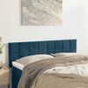 vidaXL Hoofdborden 144x5x78/88 cm fluweel donkerblauw