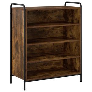 vidaXL Schoenenkast 76 x 36,5 x 93 cm Bewerkt hout Gerookt eiken