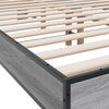 vidaXL Bedframe bewerkt hout metaal grijs sonoma eiken 135x190 cm