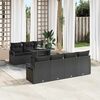 vidaXL Tuin Sofa Set met kussen met opslag 8 pcs Zwart Poly riet
