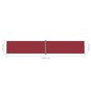 vidaXL Windscherm uittrekbaar 220x1200 cm rood