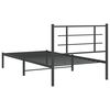 vidaXL Bedframe met hoofdbord metaal zwart 100x200 cm