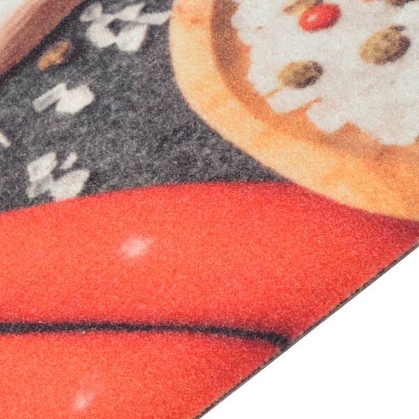 vidaXL Keukenmat wasbaar groenteprint 60x300 cm fluweel