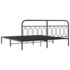 vidaXL Bedframe met hoofdbord metaal zwart 200x200 cm