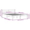 vidaXL Bedframe Wit 208.6 x 157.6 x 69.4 cm Massief grenenhout