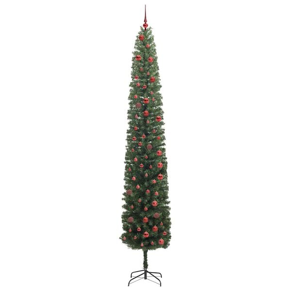 vidaXL Kunstkerstboom Groen 300 cm PVC en Staal en Kunststof