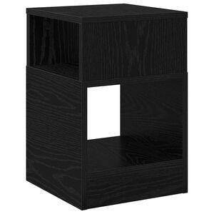 vidaXL Bijzettafel Zwart Eiken 30,5 x 30 x 45 cm Bewerkt hout