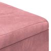 vidaXL Knopkruk met kussen Roze 80 x 80 x 45 cm Fluweel