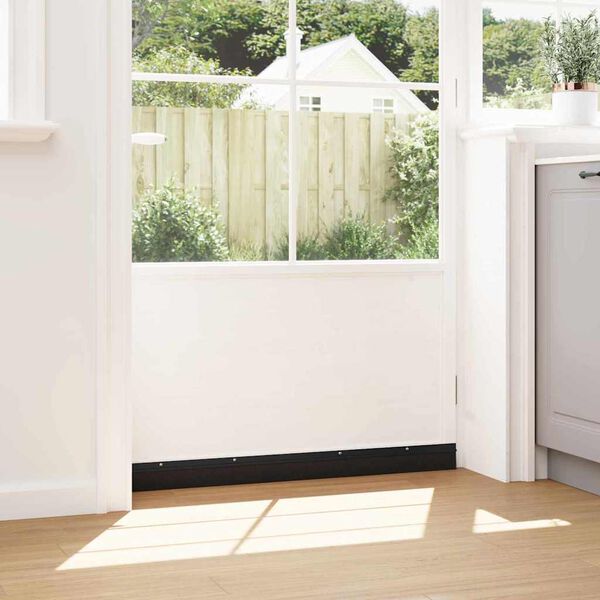 vidaXL Schroefbare Deurborstelafsluitingen 2 pcs Zwart 100 cm