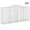 vidaXL Schanskorven 20 st gewelfd 300x50x140/160 cm ijzer