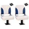 vidaXL Bootstoelen 2 st met poot 360&deg; draaibaar