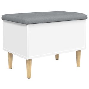 vidaXL Opbergbankje 62x42x46 cm bewerkt hout wit