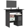vidaXL Bureau 80x45x74 cm spaanplaat grijs