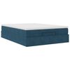 vidaXL Ottoman bed met matras 140x190cm fluweel donkerblauw