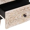 vidaXL Nachtkastje 2 pcs Wit 40 x 33,5 x 46 cm Massief Mango Hout