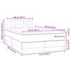 vidaXL Boxspring met matras en LED fluweel donkergrijs 120x190 cm