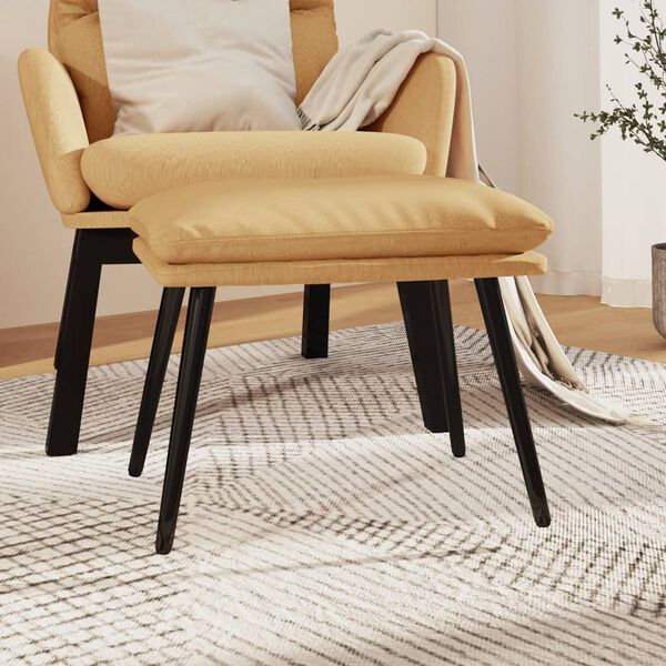 vidaXL Voetenbank 45x30x35 cm microvezelstof cr&egrave;mekleurig