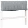 vidaXL Gestoffeerd hoofdbord Lichtgrijs 90 cm Massief grenenhout