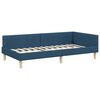 vidaXL Hoekbedframe met hoofdeinde Blauw 80 x 200 cm Stof