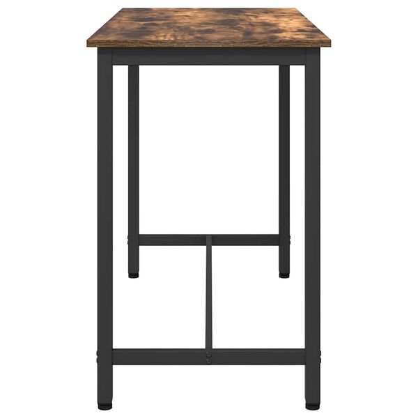 vidaXL Tafel Gerookt eiken 100 x 50 x 76,5 cm Engineered hout en staal