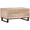 vidaXL Salontafel 80x51x40 cm massief mangohout wit