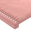 vidaXL Hoofdbord met randen 103x23x118/128 cm fluweel roze
