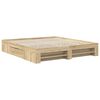 vidaXL Bedframe met hoofdeinde Sonoma Eiken 200 x 200 cm Bewerkt hout