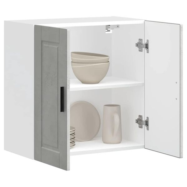 vidaXL Keukenwandkast Porto bewerkt hout betongrijs