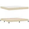 vidaXL Boxspringbed met matras Cr&egrave;me 200 x 200 cm Stof