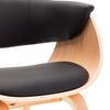 vidaXL Eetkamerstoelen 6 st gebogen hout en kunstleer zwart