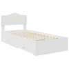vidaXL Bedframe met hoofdeinde met lade Wit 90 x 190 cm Bewerkt hout
