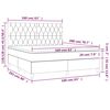 vidaXL Boxspring met matras fluweel donkergroen 160x200 cm