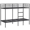 vidaXL Stapelbed zonder matras 75x190 cm staal zwart