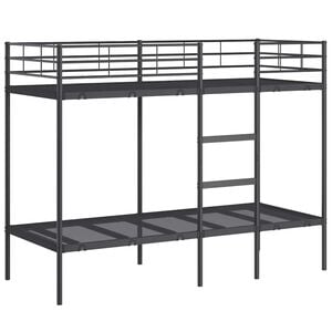 vidaXL Stapelbed zonder matras 75x190 cm staal zwart