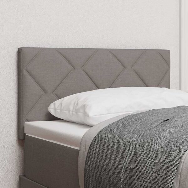 vidaXL Hoofdbord met LED -striplichten met hoofdeinde Taupe 80 cm Stof