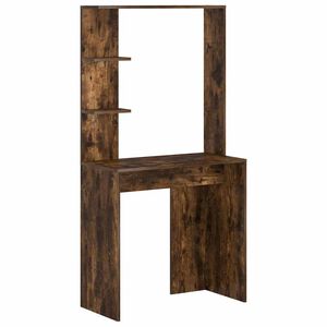 vidaXL Bureau Gerookt eiken 78,5 x 37 x 154,5 cm Bewerkt hout