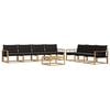 vidaXL Buiten bankenset 8 pcs Wit en zwart