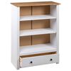 vidaXL Boekenkast Panama Range 80x35x110 cm massief grenenhout wit