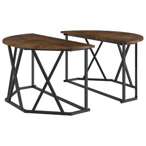 vidaXL Salontafel Gerookt eiken 80 x 80 x 42 cm