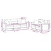 vidaXL 2-delige Loungeset met kussens microvezelstof crèmekleurig