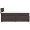 vidaXL Boxspring met matras stof donkerbruin 80x200 cm